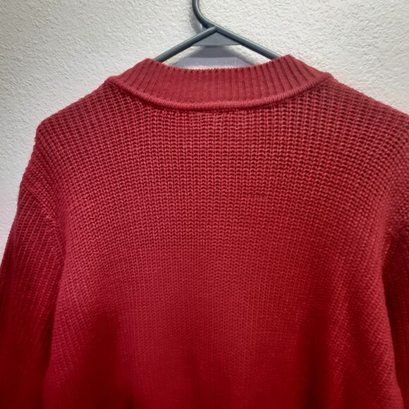 VTG CW Classics Women's Red Long Sleeve Full Zip Sweater Jacket l Size: XL - Picture 6 of 11